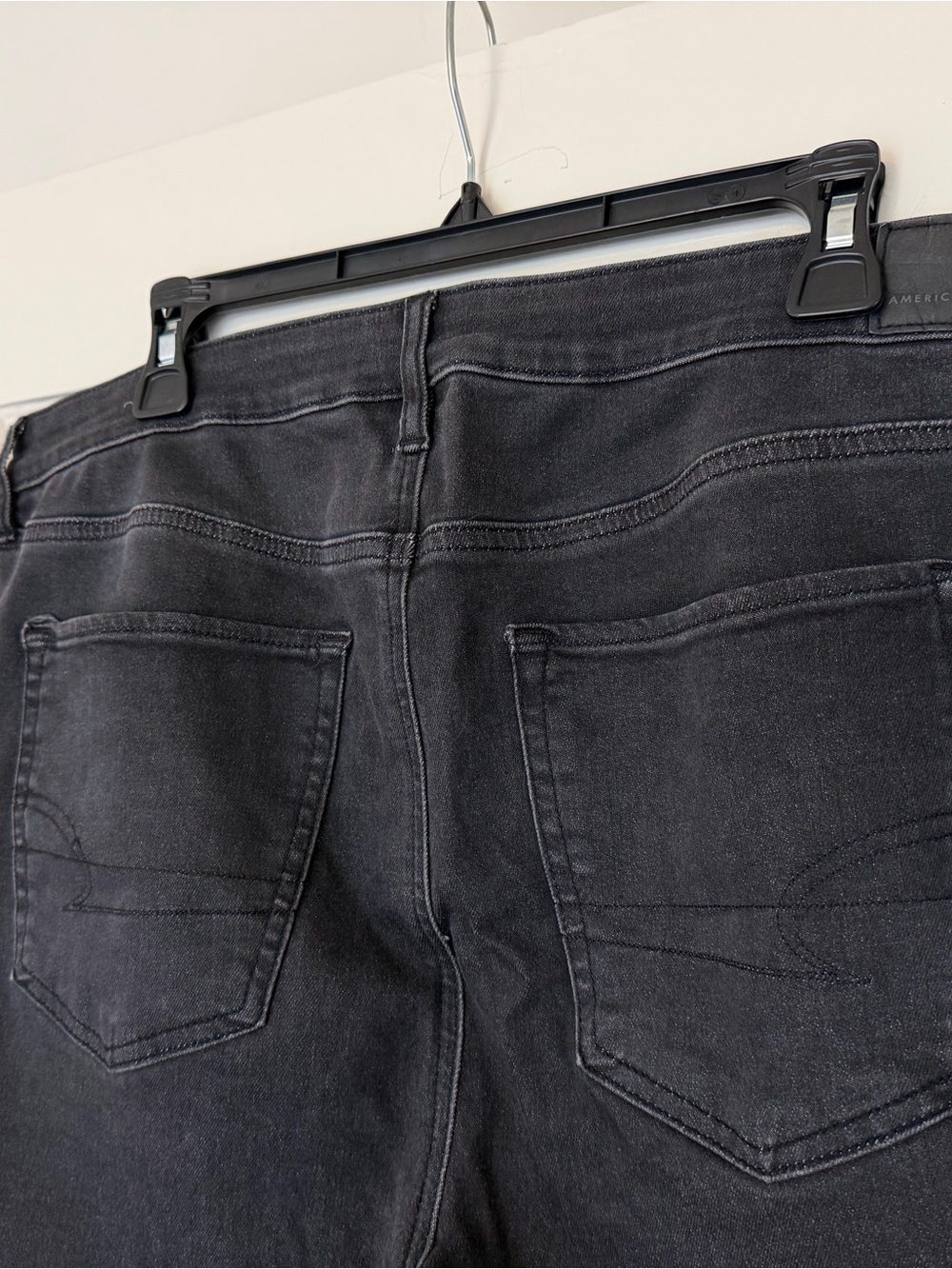 American Eagle Black High-Rise Ankle Flare Jeans - Picture 3 of 4